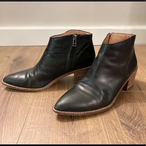Madewell black leather booties
